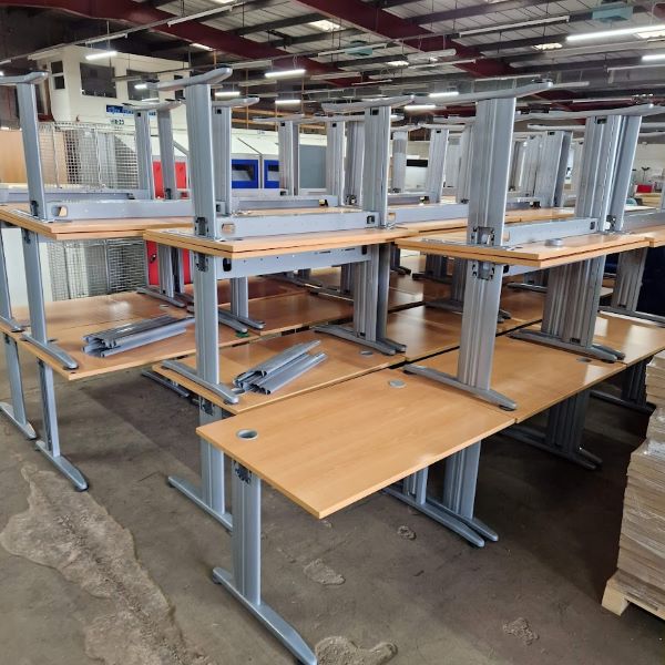 used small desks 1200mm x 800mm in beech, group