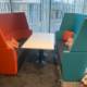 used Orangebox brand booth with table