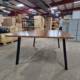 Used Walnut Meeting Table with Black A Frame Legs