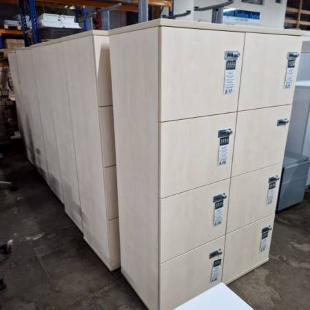used combination lockers 8 doors, 10 sets available