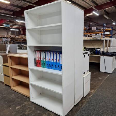 used tall white bookcases