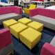 used yellow seat cubes