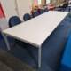 3.6m white meeting table full view