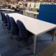 3.6m white meeting table side view