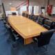 5m veneer boardroom table full shot RHS