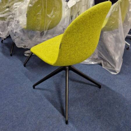 Lime Green and Black Conference Chair, back view