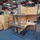 pre-owned 1600mm dams beech desks with pedestal drawers 2nd group shot