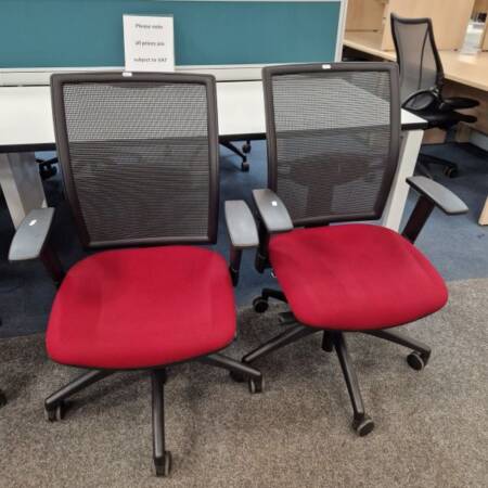 Elite Mesh Back Chairs, used, front view