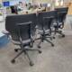 Pre-owned Humanscale Task Chairs, grey fabric, rear view