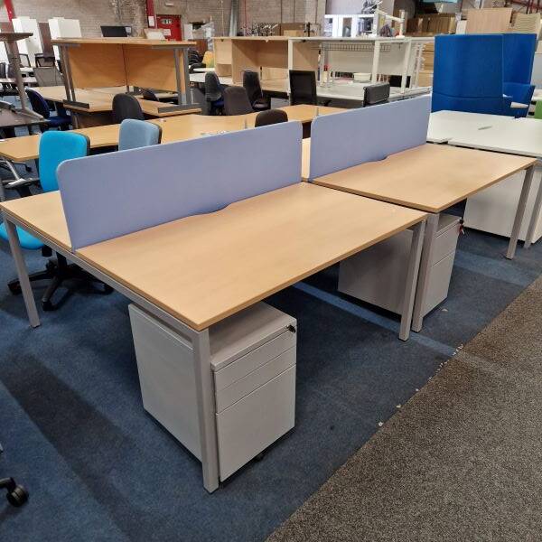 used bench desks in pods of 2