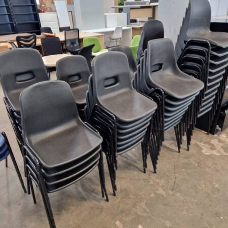 used polyprop chairs group stack