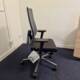 Sedus Black Dot Task Chair in charcoal with mesh back rear side view