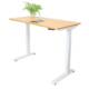 R600 Height adjustable desk silver frame oak top, room setting